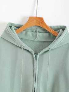 Sudadera con capucha con cremallera Lisa para mujer Sudadera con capucha estampada con Personalización completa para mujer con cremallera - Product Image 2