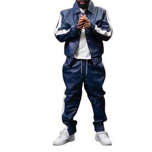 Nouvel Arrivage en Gros : Survêtement Homme Noir et Rouge en Cuir Véritable Haut de Gamme, Fait Main, pour le Jogging et la Gym - Product Image 2