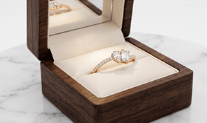 Anillo de lujo con diamantes de corte pera y corte esmeralda para mujer, diamantes cultivados en laboratorio - Product Image 6