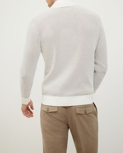 เสื้อโปโลแขนยาวผู้ชาย ดีไซน์หรูหราทันสมัย ขอบแขนยืดหยุ่น คุณภาพดีเยี่ยม ระบายอากาศได้ดี ทรงหลวมสบาย ติดกระดุมหนึ่งในสี่ - Product Image 2