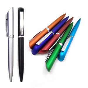 NP-093 New Slanted Top Design Plastic Ballpoint <b>Pen</b> with 0.7mm Writing Width Metallic Texture for Business Meetings Custom Logo - Product Image 1