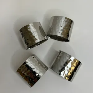 Nouveau design Look moderne Design moderne décor de table ronds de serviette en gros anneau en métal doré beaux accessoires de table - Product Image 2