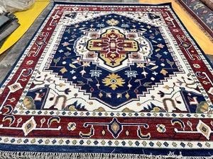 Tapis noué à la main tapis Oushak noeud turc moderne célèbre conception pure laine et soie tapis pour salon hôtels, restaurants - Product Image 6