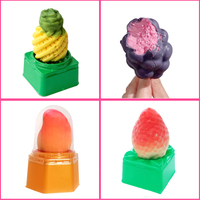 Bubuk Rasa Es Krim Buah Nanas Anggur Mangga Stroberi Bentuk Buah 3D Kotak Bentuk Buah Penjualan Panas Tren Media Sosial Viral Premium