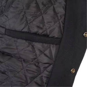 Chaquetas de béisbol de retazos de alta calidad con diseño personalizado OEM, chaquetas universitarias de talla grande bordadas de ajuste Regular para exteriores para hombre - Product Image 6