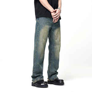 Jeans Holgados Rectos para Hombre de Alta Calidad, 100% Algodón, Transpirables, Pantalones Vaqueros Sueltos de Cintura Media, Estilo Clásico, Disponibles para Venta al por Mayor - Product Image 6