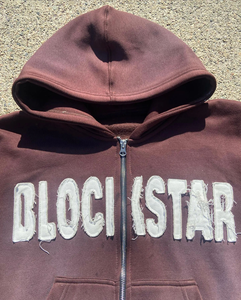 Ensemble sweat-shirt à capuche personnalisé lavé à l'acide/patchs logos en coton et polyester ensemble sweat-shirt à capuche coupe-vent zippé grande taille - Product Image 4