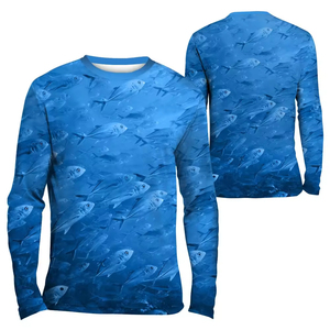 Camisas de Pesca de Manga Larga Ligeras para Exteriores con Diseño Personalizado, Camisas de Pesca Sublimadas Hechas a Medida, Ropa de Pesca - Product Image 1