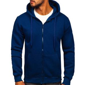 Sweat à capuche unisexe en coton à fermeture éclair intégrale, coupe ajustée, logo personnalisé, uni, classique - Product Image 1