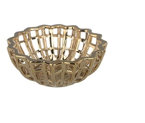 Bol à fruits en métal en cuivre personnalisé, dessus de Table fait à la main, vente en gros, panier à fruits en métal moderne classique élégant de luxe - Product Image 1