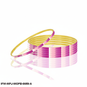 Handcrafted Pink Mother of Pearl Inlay Brass Bangle Slim Geometric Shell <b>Bracelet</b> for Women Ethically Sourced <b>Boho</b> Jewelry - Product Image 5