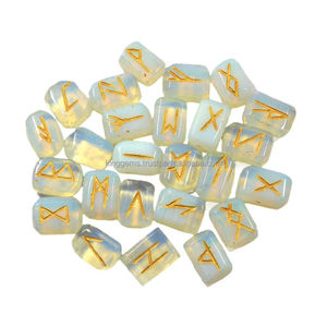 Ensemble de 25 pierres runiques en agate rouge sculptées, cristaux de guérison semi-précieux de qualité supérieure, artisanat en cristal d'opale - Product Image 4