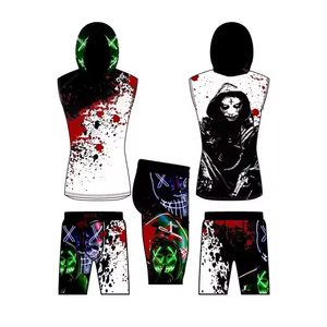 Nouvelle conception OEM Uniformes de football américain 7v7 pour hommes, ensembles d'uniformes de football américain, maillot de football américain imprimé par transfert thermique, sans manches, compression - Product Image 2