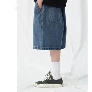 Pantalones Cortos Vaqueros Vintage de Calidad Premium para Hombre, Corte Recto, Transpirables, Ajustables, Casuales de Invierno para Adultos - Product Image 2