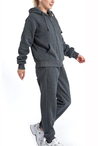 Chándal a cuadros lateral para mujer, chaqueta de manga larga con cremallera, pantalones largos con cordón, traje deportivo ajustado para otoño y primavera para mujer - Product Image 4