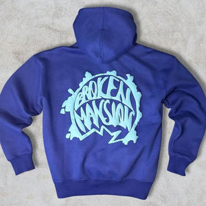 Logotipo personalizado de alta calidad ropa gruesa de talla grande Puff impreso Streetwear hombres algodón pulóver etiqueta personalizada hombres Sudadera con capucha - Product Image 2