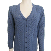 Cardigans en tricot épais personnalisables de haute qualité pour femmes, col rond, style décontracté d'hiver