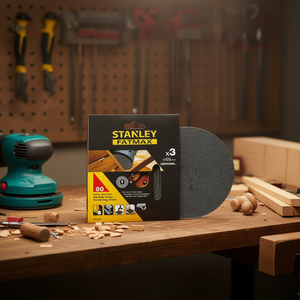 Disques de ponçage Stanley 125 mm Multipack avec fixation Velcro pour ponceuses excentriques - Product Image 3