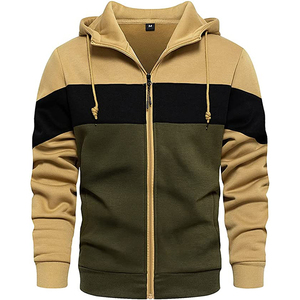 เสื้อสเวตเตอร์แขนยาวของผู้ชายเสื้อสเวตเตอร์พิมพ์ลายแนวสตรีทเสื้อมีฮู้ดแบบรูดซิปแบบปรับแต่งได้ - Product Image 1