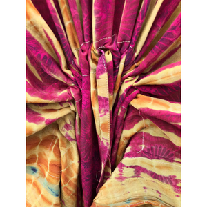 Caftán de Seda Crepé con Estampado Floral Tie Dye para Mujer, Salida de Playa, Mercado Mayorista al Mejor Precio - Product Image 6