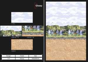 Solución para paredes, azulejos cerámicos de 300x600 mm para baño y cocina, acabado brillante y mate, superficie con efecto de azúcar tallado, diseño de pared interior de lujo. - Product Image 5