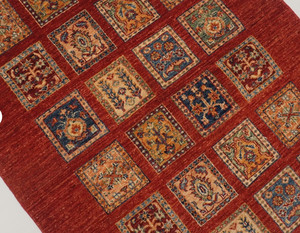 Alfombra de nudo hecha a mano anudada de alta calidad lana Afgan nuevo moderno bordado patrón de forro de trabajo alfombras para sala de estar, dormitorios - Product Image 4