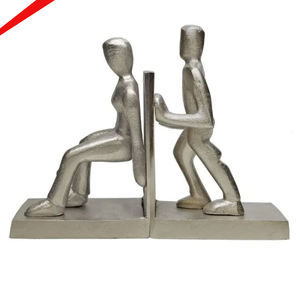 Nuevo sujetalibros de metal con diseño de flores con acabado dorado para oficina y hogar - Product Image 5