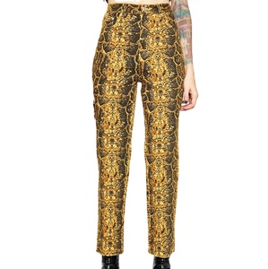 Pantalones de cuero de piel de serpiente originales de cintura alta transpirables Último estilo y diseños Pantalones de cuero de piel de serpiente con estilo duradero - Product Image 1