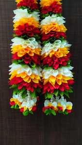 Vente en gros guirlande de fleurs indiennes du sud en tissu pour décoration de cadeaux de mariage indiens artificiels cordes pour décoration indienne - Product Image 5