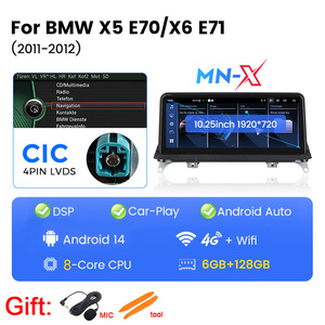 MEKEDE EU STOCK Mnx Autoradio Android Stéréo USB MP3 Écran 8 cœurs 4G Wifi FM pour BMW X5 E70/X6 E71 2007 2008 2010 2011 <span class=keywords><strong>2012</strong></span> - Product Image 5