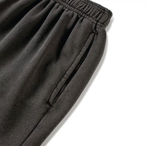 กางเกงขาสั้นเล่นยิมใส่ได้ทั้งชายและหญิงใส่สบายเฟรนช์เทอร์รี่สีพื้นสามารถกำหนดโลโก้ได้เองกางเกงขาสั้นสำหรับวิ่งวิ่งแบบลำลองจัดส่งแบบ DP - Product Image 2