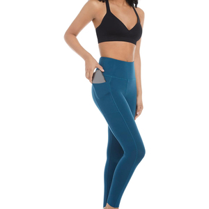 Wholesale Custom High Waisted Sports <b>Workout</b> Yoga Pants <b>Leggings</b> For Women Soft Polyester Gym Fitness <b>Leggings</b> <b>With</b> <b>Pocket</b> - Product Image 3