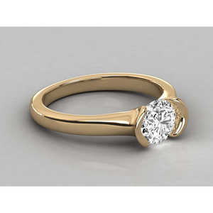 Anillo Solitario de Oro de 14K para Mujer con Diamante Cultivado en Laboratorio, Joyería Elegante con Diamantes - Product Image 6