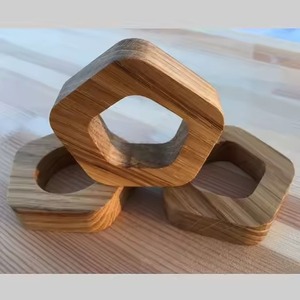 Anillo de Servilleta de Madera de Diseño Estándar, Anillo de Servilleta de Madera Maciza, Color Marrón, para Mesa y Utensilios de Cocina - Product Image 4