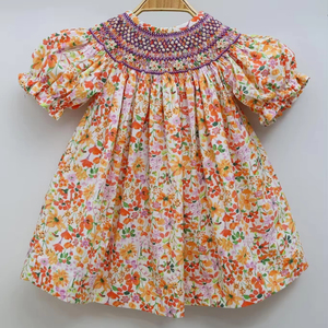 ชุดบอดี้สูทเด็กผู้หญิงลายดอกไม้ปักเสื้อสวมสบาย - Product Image 1