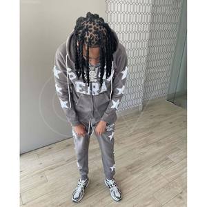 Survêtements surdimensionnés avec logo imprimé personnalisé Sweat à capuche en coton Slim Fit Survêtement pour hommes Ensemble jogging Ensemble Survêtement - Product Image 5