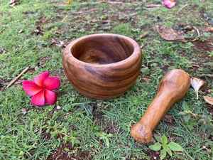 Mortero y Maja de Madera HWC Okhli Premium, Triturador de Especias Artesanal para Uso Herbal - Product Image 3