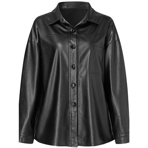 Chaqueta de cuero Vintage genuino para mujer más Popular de 2025, abrigo de invierno de ganchillo transpirable, insignia de cierre de cremallera para otoño - Product Image 6