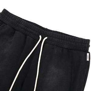 Pantalones de chándal acampanados informales para hombre, pantalones de chándal ligeros de alta calidad, cintura elástica, diseño de retazos que se desvanece al sol - Product Image 3