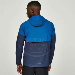 Chaqueta Cortavientos Premium para Hombre, Diseño Tejido para Invierno, Cuello Alto, Logotipo Frontal, Ligera, Resistente al Viento, con Capucha, para Correr y Entrenar al Aire Libre - Product Image 3