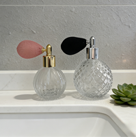 En stock 30ml 50ml 100ml Flacon de parfum rond en verre avec pompe pulvérisateur à air comprimé Atomiseur vintage Flacon de parfum rechargeable