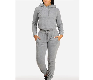 Chándal de mujer Slim Fit Gym Wear Chándales para mujer Conjunto de chándal Algodón Gimnasio y ropa informal Jersey con capucha Cómodo - Product Image 1