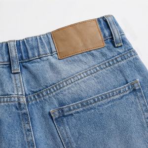 Jeans de Mezclilla para Mujer, Estilo Gótico Casual, Verano, Sólidos, Transpirables, Corte Recto, Ajuste Regular, Cintura Alta, Lavado Claro, Tejido Premium - Product Image 5