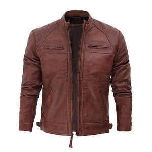 Crea tu idea y Diseña tu propio estilo El mejor material Precio asequible Chaqueta de cuero de alta calidad hecha en Pakistán para hombres - Product Image 2