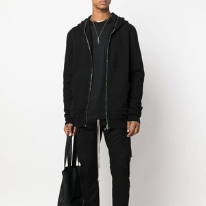 Sweat à capuche unisexe à fermeture éclair intégrale, logo personnalisé, design vierge de haute qualité, hiver, uni, teinture unie, vente en gros, 100% coton molleton - Product Image 2