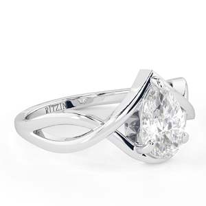 แหวนแต่งงานผู้หญิงรูปลูกแพร์ ctpear 1.0สำหรับผู้หญิง - Product Image 2