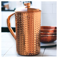 Bouilloires et carafes à eau en cuivre martelé, design classique, écologiques, très demandées, pour la décoration intérieure, mariages, logo personnalisé, vente en gros ABK IMPEX