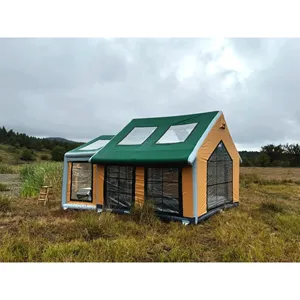 Tienda de Campaña Inflable para 8 Personas, Área Interior de 18 m², 12 Ventanas, Columnas Inflables de PVC - Product Image 4