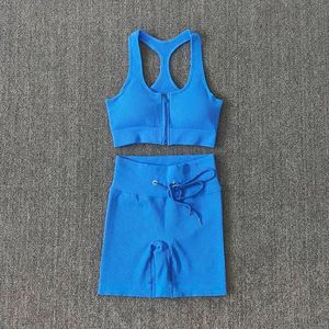 Ropa de Yoga Chaleco de gimnasio Pantalones de yoga Crop Tops Deportes Manga larga Pantalones cortos de fitness Ropa deportiva Conjuntos de yoga Leggings para mujeres - Product Image 4