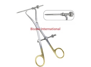 BISONS Vente en gros Pinces à réduction osseuse manuelles pointues en acier inoxydable 3 pièces Instruments chirurgicaux orthopédiques avec trou de guidage - Product Image 5